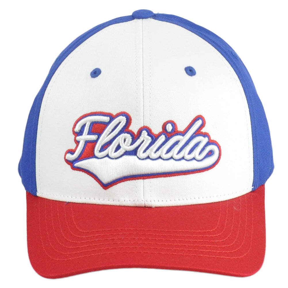 Captivating Florida The Sunshine State Map Tricolor Snapback Adults Hat Cap