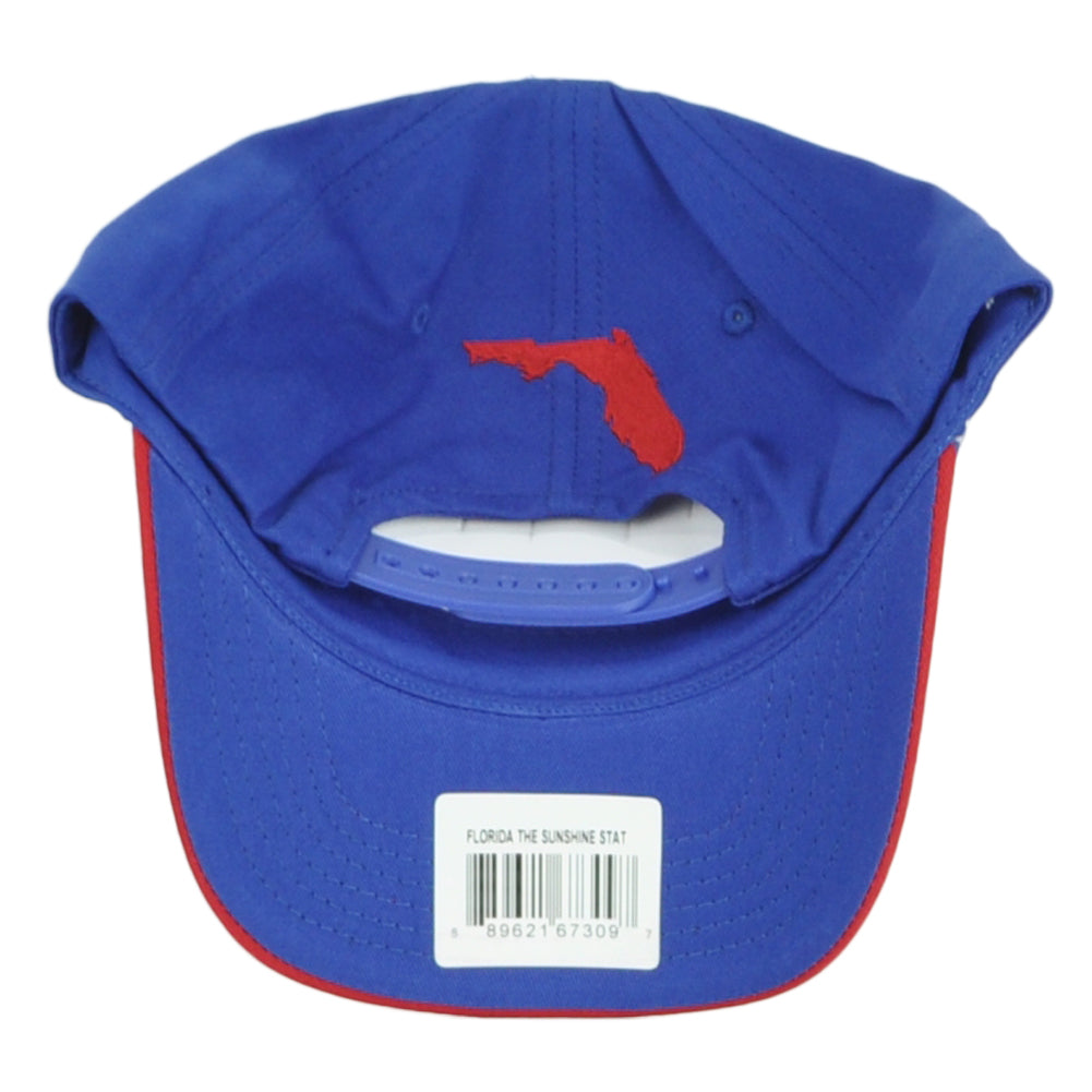 Captivating Florida The Sunshine State Map Tricolor Snapback Adults Hat Cap