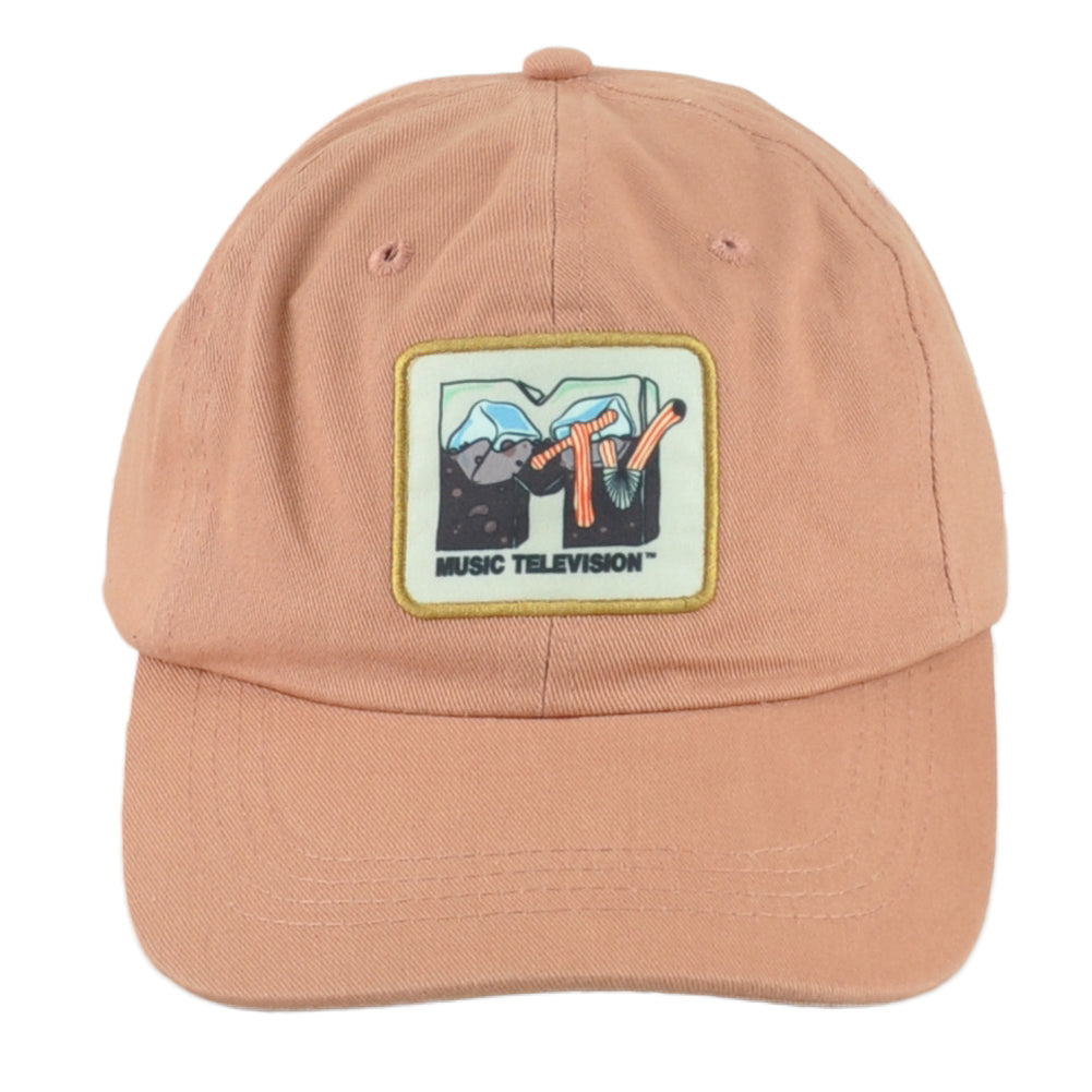 MTV Music Television Pink Adjustable Adults Unstructured Curved Bill Hat Cap