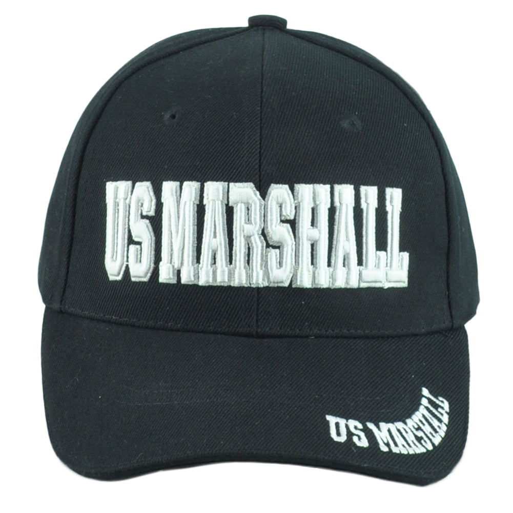 US Marshall Law Enforcement Black Adjustable Curved Bill Adults Hat Cap