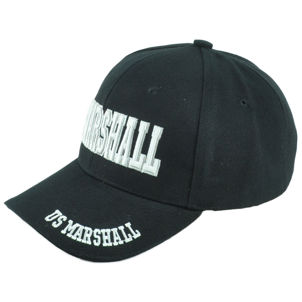 US Marshall Law Enforcement Black Adjustable Curved Bill Adults Hat Cap