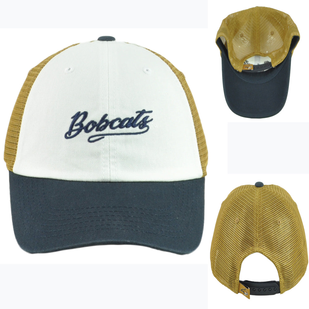 NCAA Captivating Montana State Bobcats Men Trucker Mesh 3 Tone Snapback Hat Cap