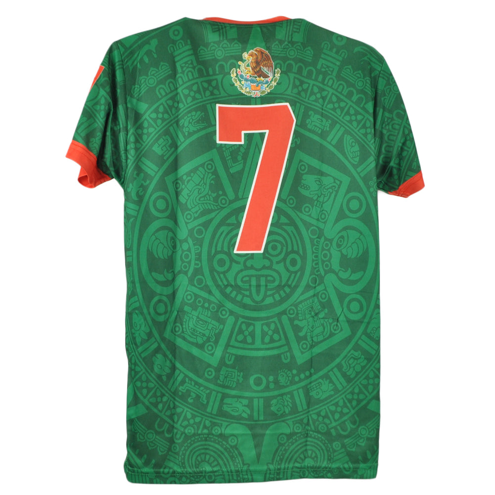Urban Mexico Country Short Sleeve Round Neck Sublimation Soccer Jersey