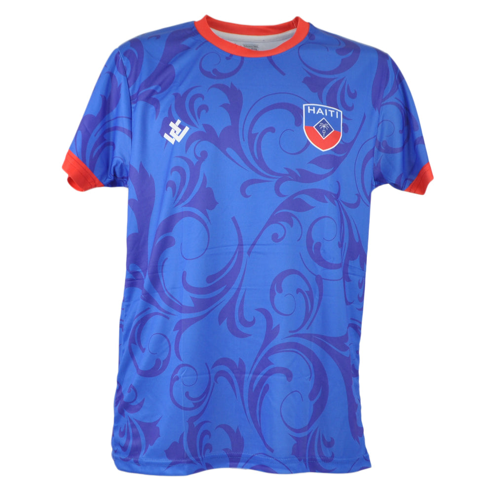 Urban Haiti Country Short Sleeve Round Neck Sublimation Soccer Jersey
