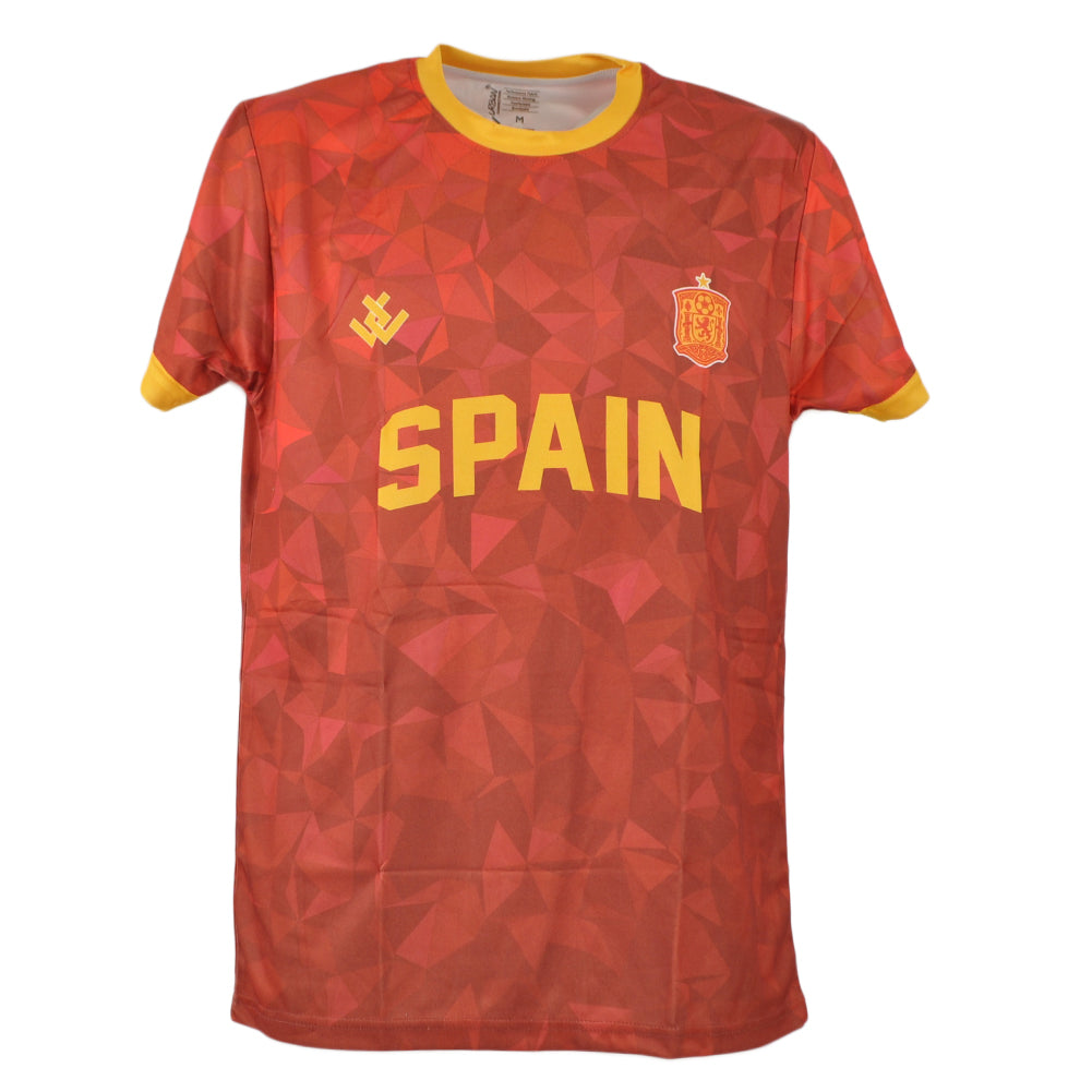 Urban Spain Espana Country Short Sleeve Round Neck Sublimation Soccer Jersey LRG