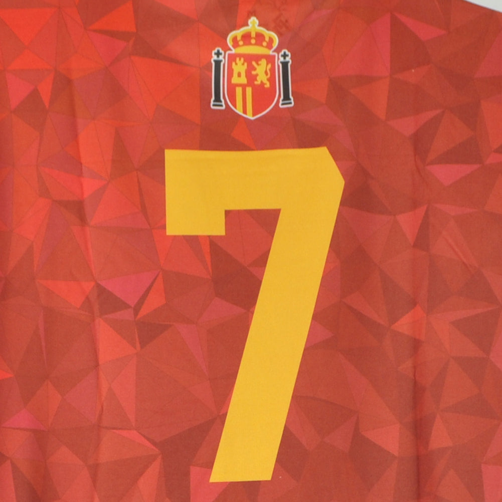 Urban Spain Espana Country Short Sleeve Round Neck Sublimation Soccer Jersey