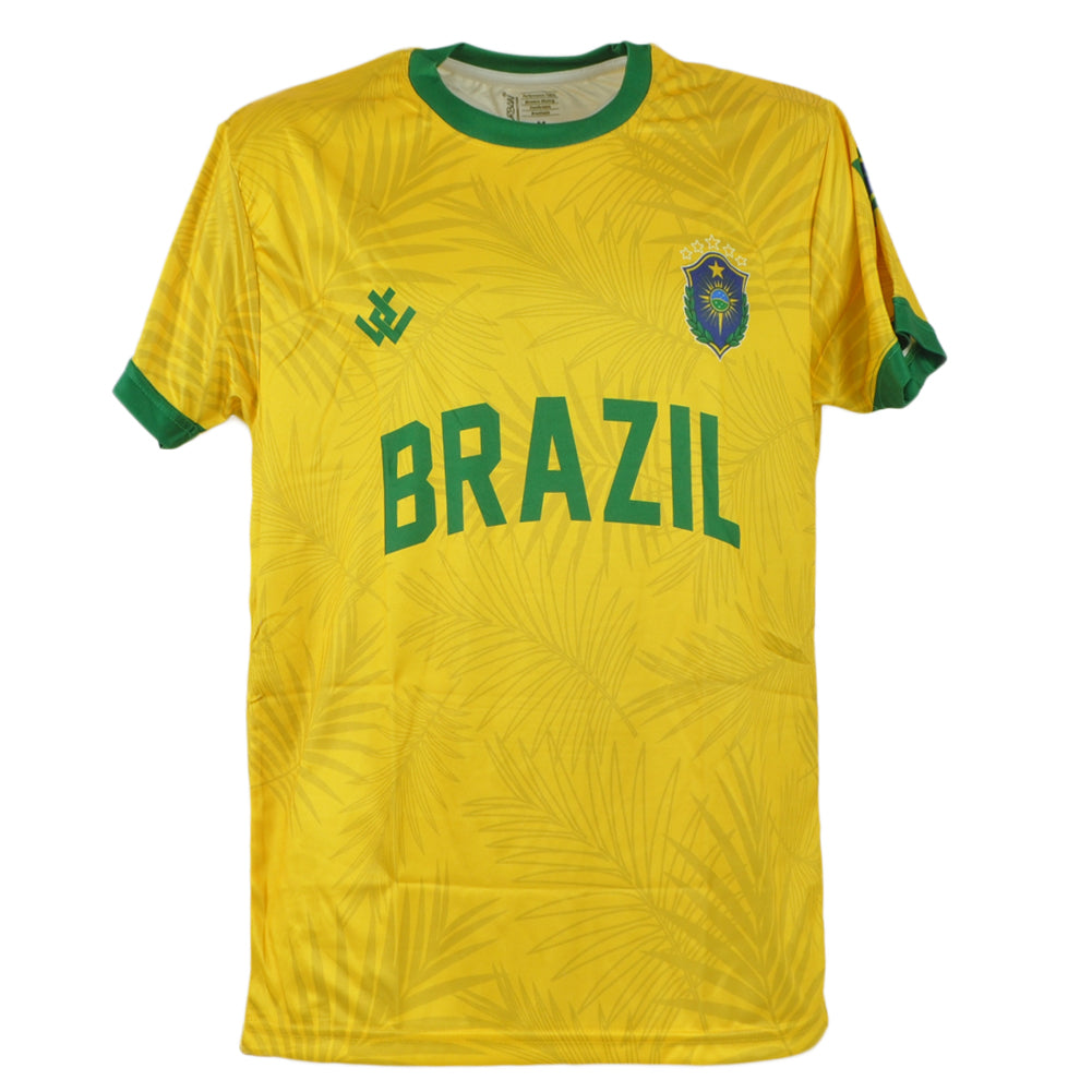Urban Brazil Brasil Country Short Sleeve Round Neck Sublimation Soccer Jersey