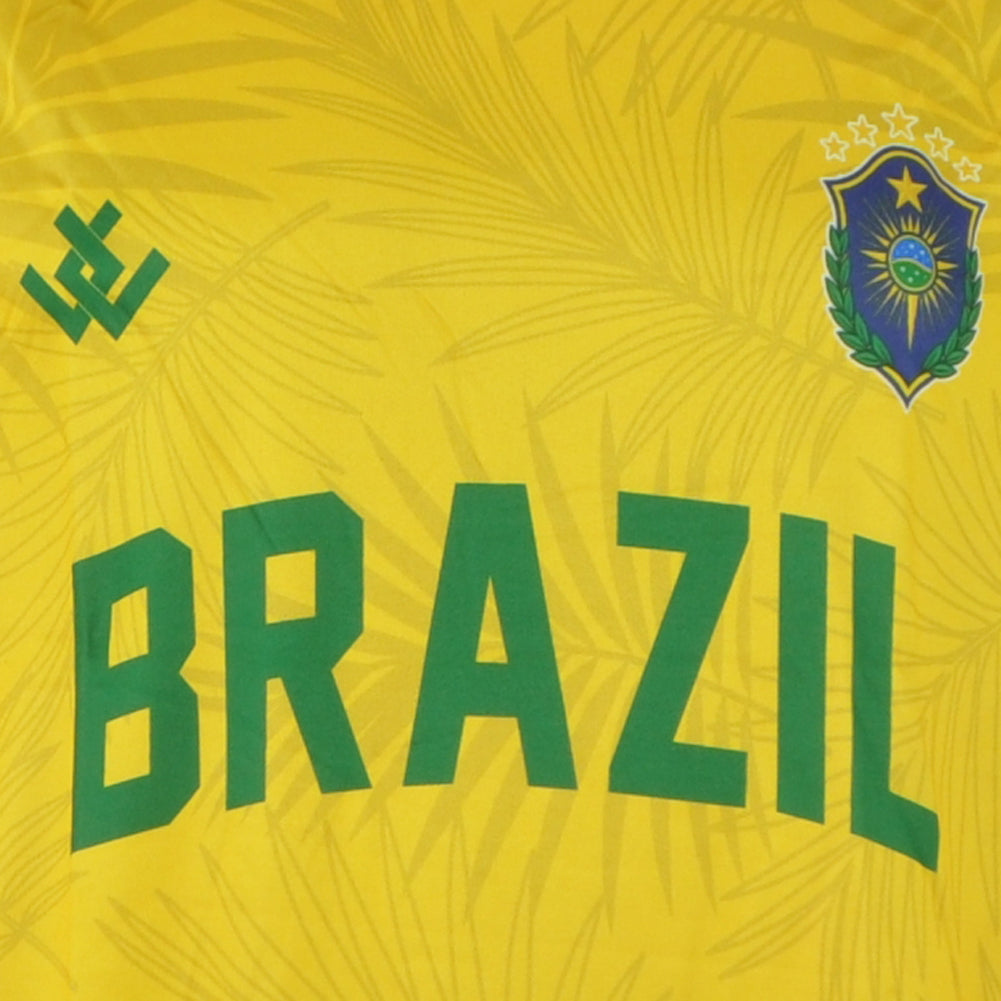 Urban Brazil Brasil Country Short Sleeve Round Neck Sublimation Soccer Jersey LR