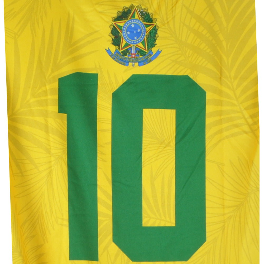 Urban Brazil Brasil Country Short Sleeve Round Neck Sublimation Soccer Jersey 2X