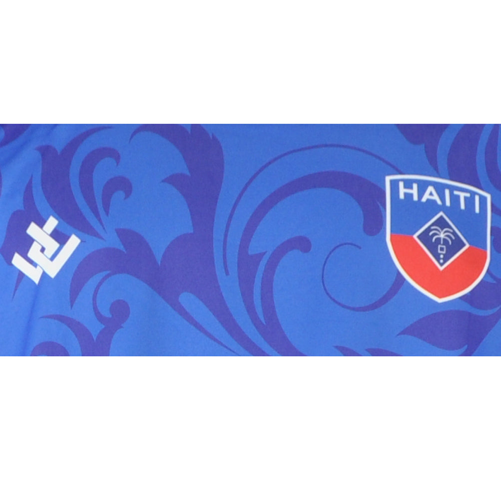 Urban Haiti Country Short Sleeve Round Neck Sublimation Soccer Jersey