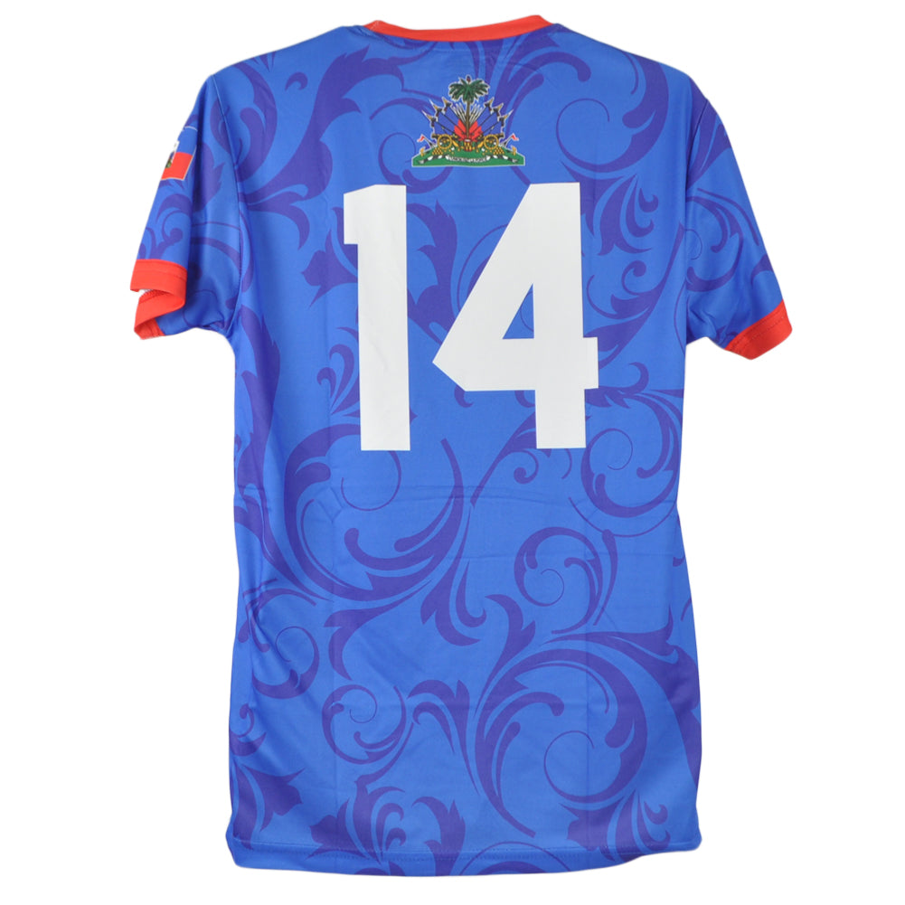 Urban Haiti Country Short Sleeve Round Neck Sublimation Soccer Jersey
