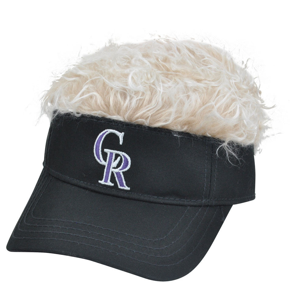 MLB Colorado Rockies Creed Flair Beige Hair Visor Adjustable Fan Hat Cap