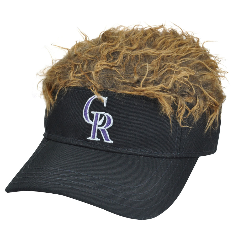 MLB Colorado Rockies Creed Flair Brown Hair Visor Adjustable Fan Hat Cap