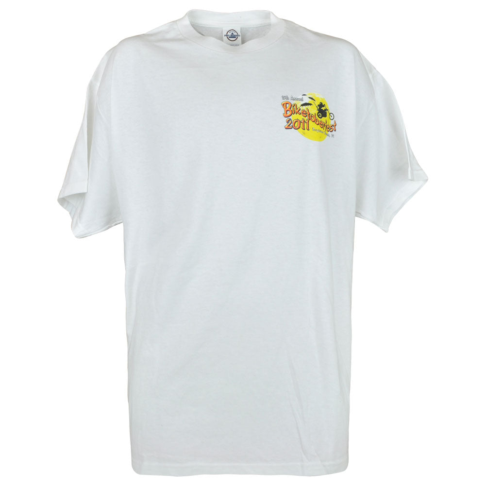 Biketoberfest 2011 Daytona Beach FL Delta Novelty Fashion Graphic Tee White