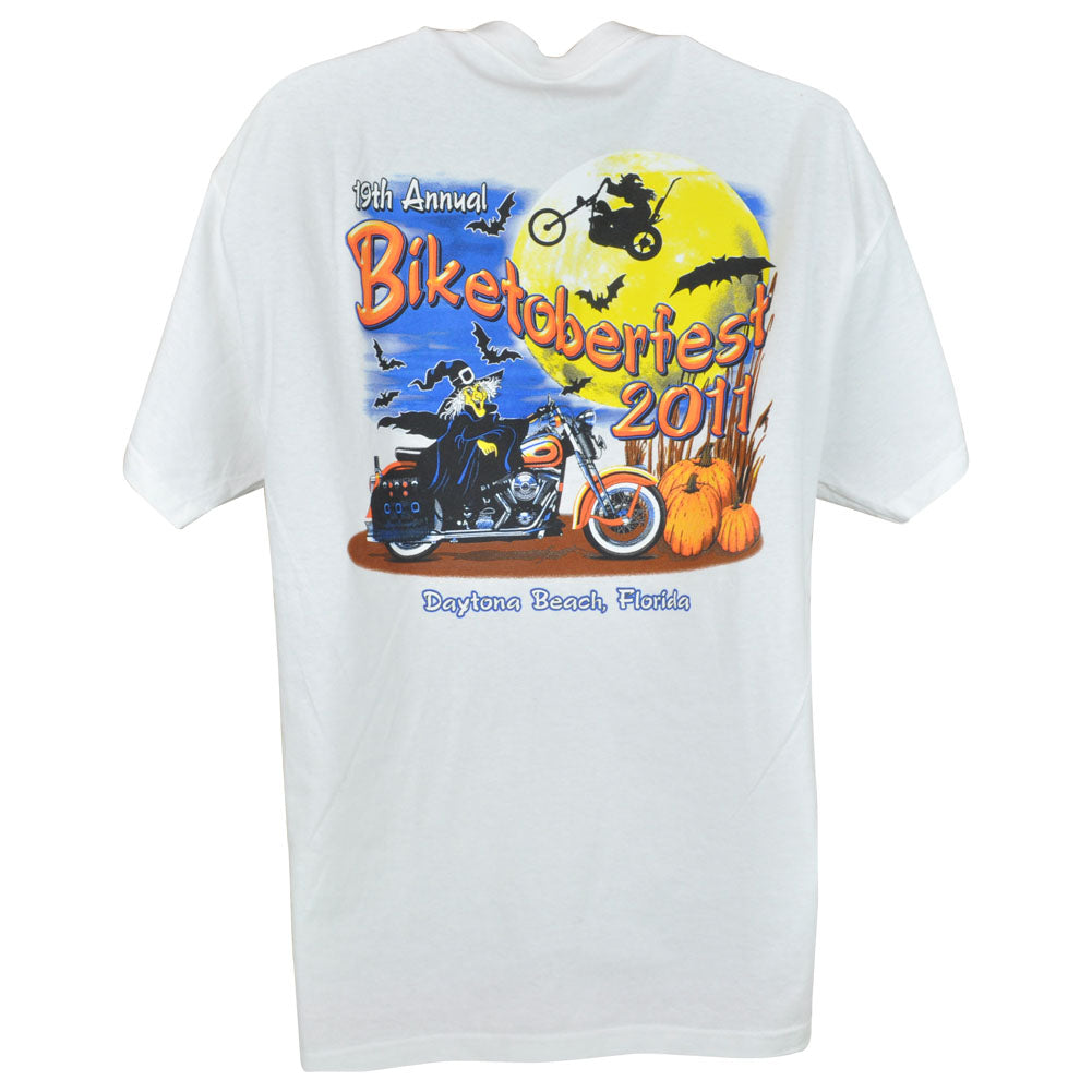Biketoberfest 2011 Daytona Beach FL Delta Novelty Fashion Graphic Tee White