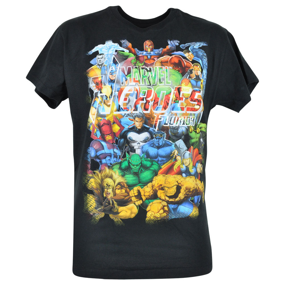 Disney Marvel Ensemble Heroes Junior Boys Superheroes Florida Tshirt Tee 16/18