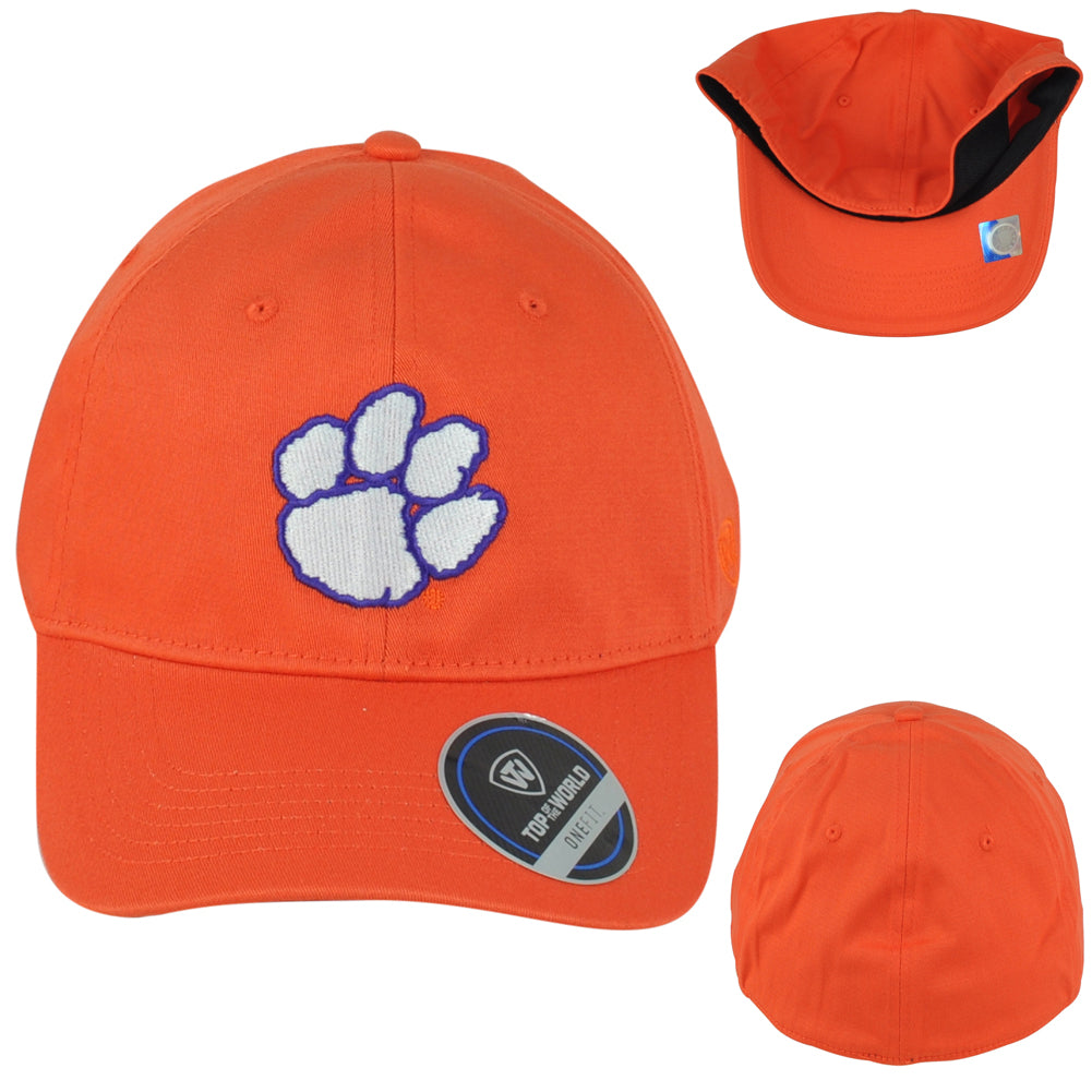 NCAA TOW Clemson Tigers Orange One Size Fit Adults Men Curved Bill Hat Cap