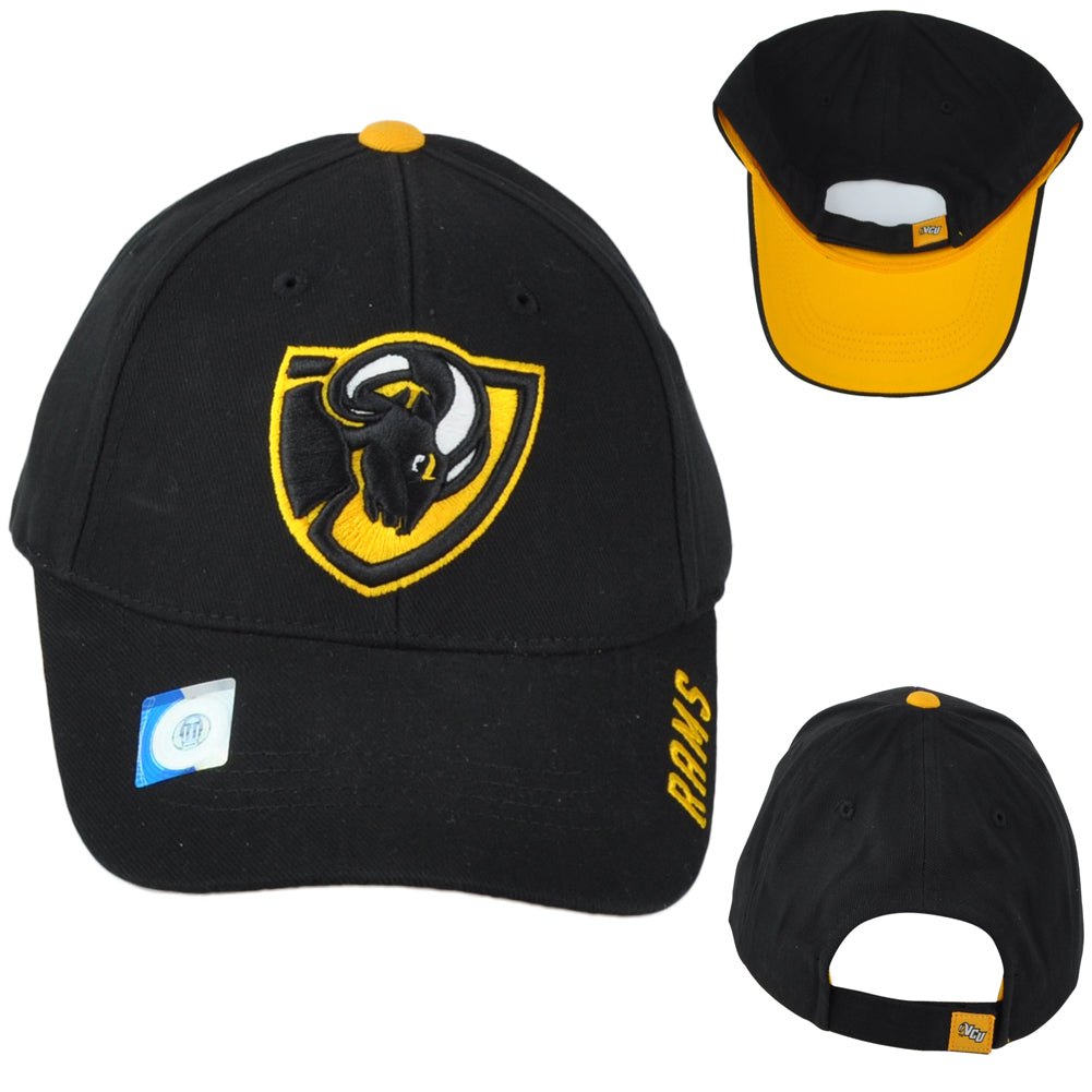 NCAA Captivating Virginia Commonwealth Rams Curved Bill Adjustable Black Hat Cap
