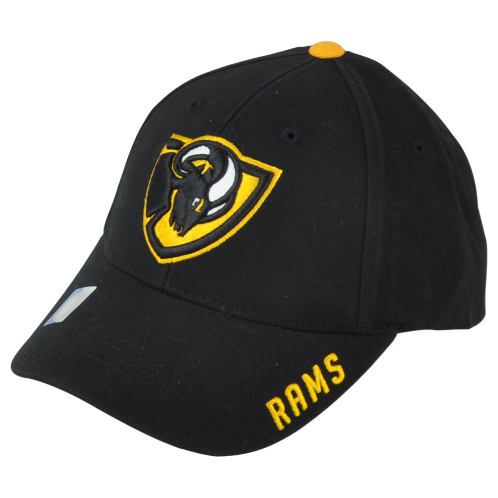 NCAA Captivating Virginia Commonwealth Rams Curved Bill Adjustable Black Hat Cap