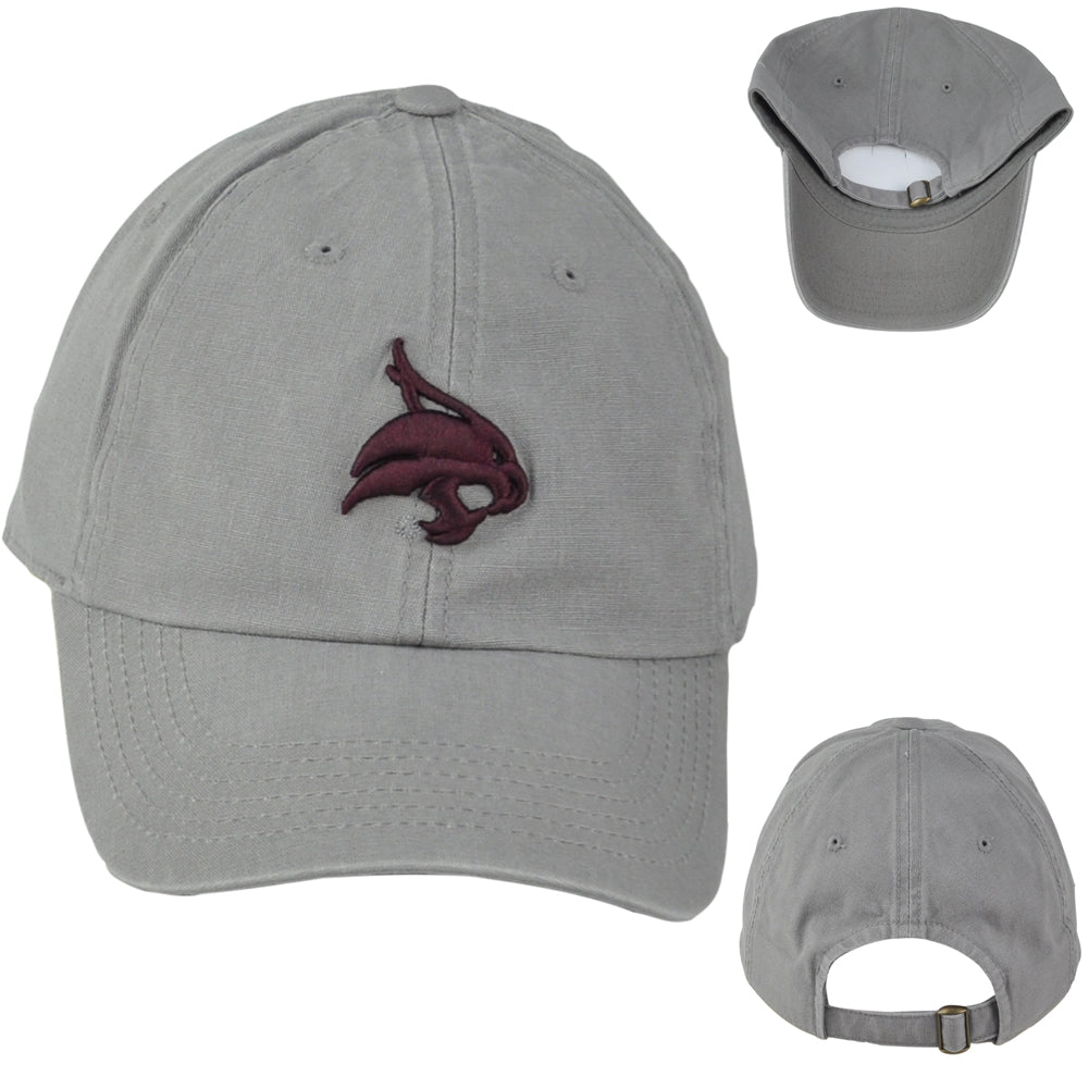 NCAA Captivating Texas State Bobcats Curved Bill Adults Adjustable Gray Hat Cap