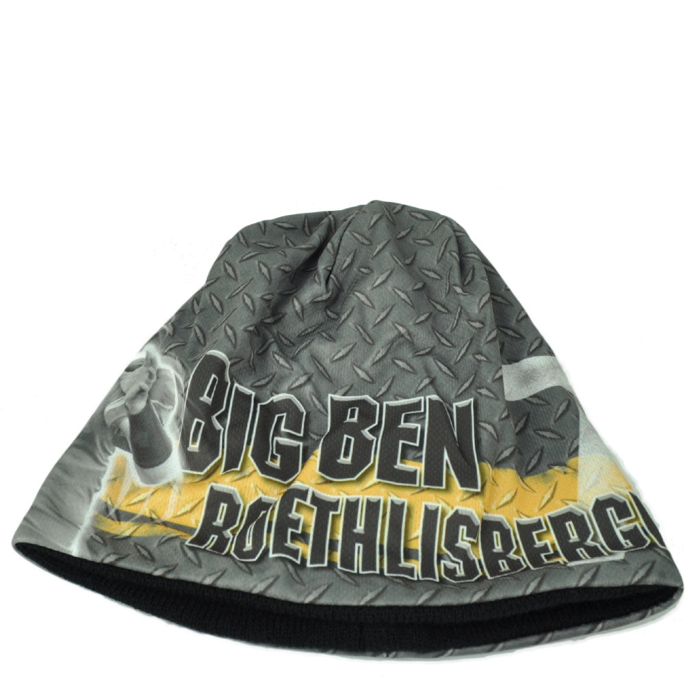 NFL Pittsburgh Steelers Big Ben Roethlisberger 7 Sublimated Knit Beanie Cuffless