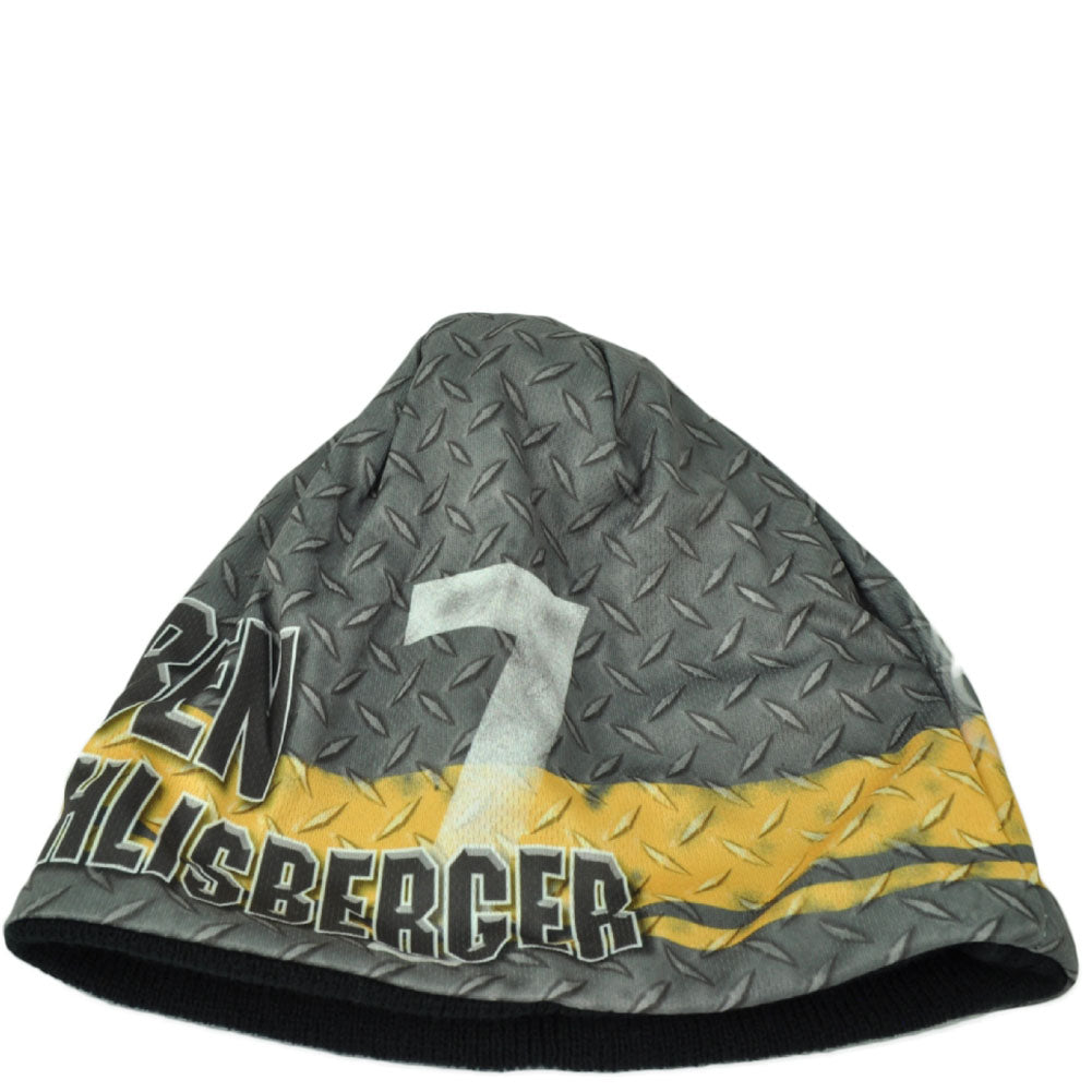 NFL Pittsburgh Steelers Big Ben Roethlisberger 7 Sublimated Knit Beanie Cuffless