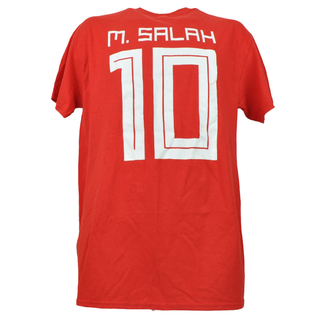 Egypt 10 Mohamed M. Salah Player 10 Red Tshirt Tee Soccer Futbol Mens Adult