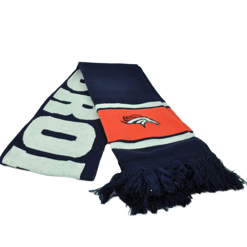 NFL Denver Broncos Scarf Tassel Navy Blue Game Day Spirit OSFA Football Winter