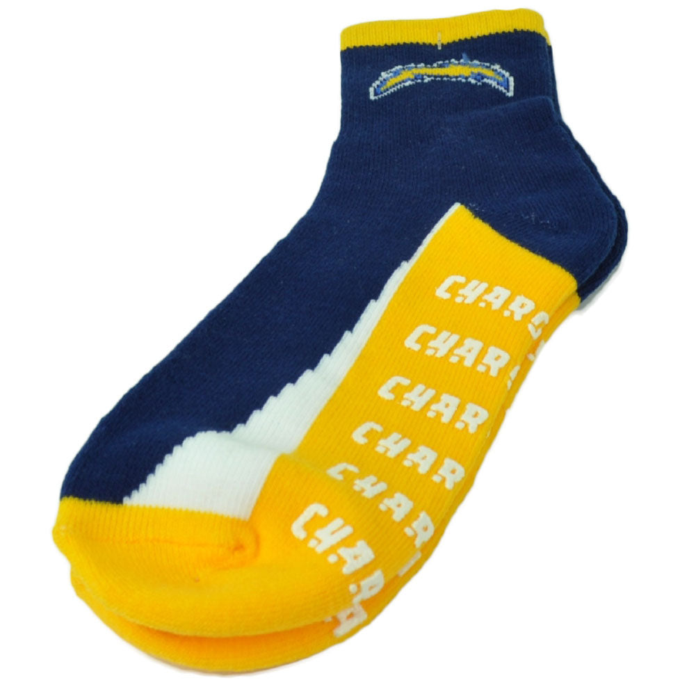 NFL San Diego Chargers No Slip Socks Mens Shoe Size 8-13 Blue Yellow