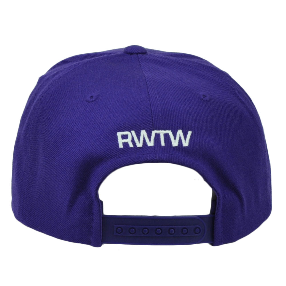 RWTW Logo Roll With The Winners Snapback Flat Bill Purple White Hat Cap Brand