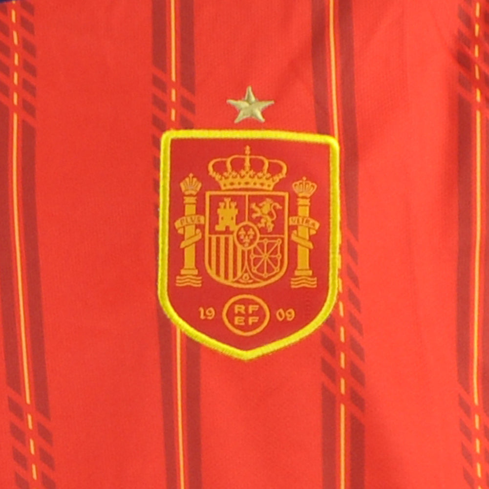 Sport Best Fashion Spain Espana Short Sleeve Red Round Neck Soccer Jersey