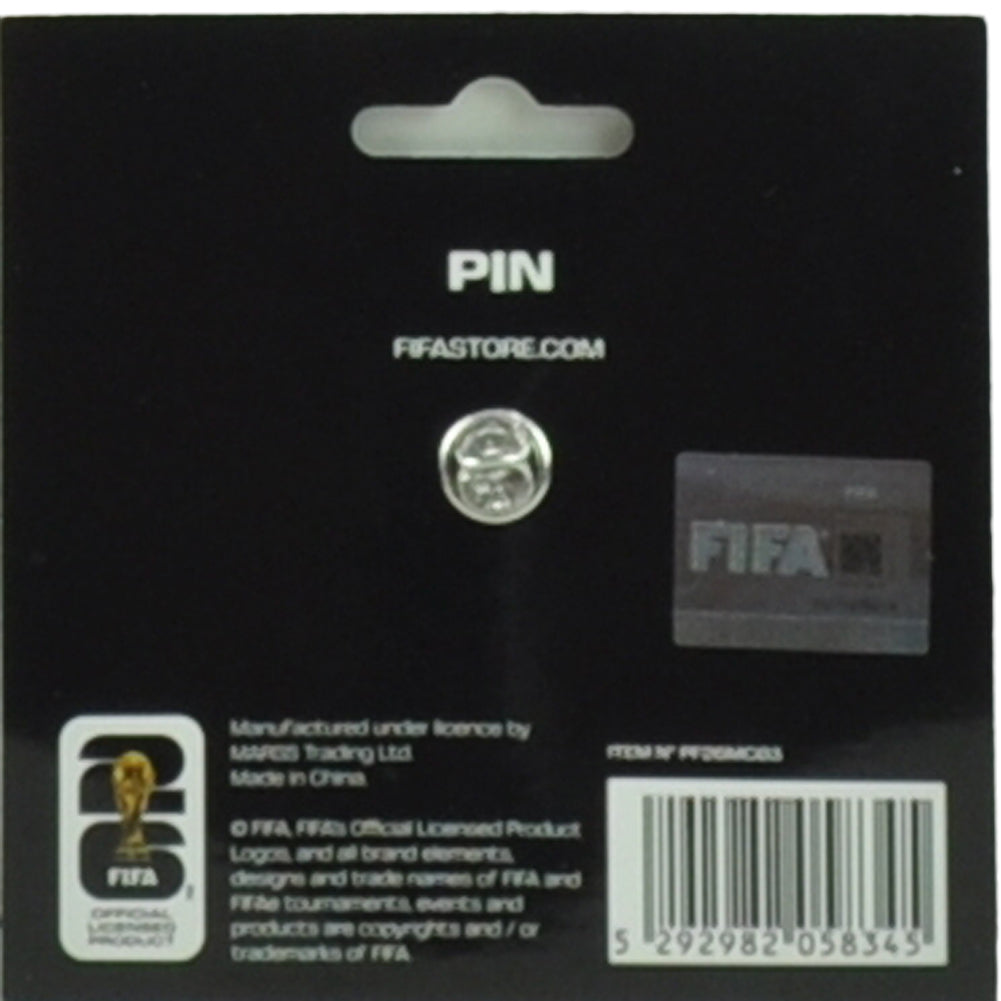 2026 Officially Licensed FIFA World Cup Pin Countries Host Silver Soccer Futbol