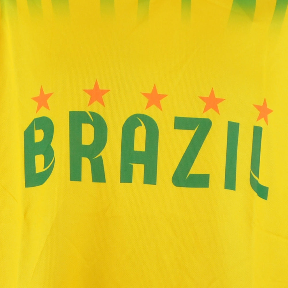 Sport Best Fashion Brazil Brasil Short Sleeve Red Round Neck Soccer Jersey