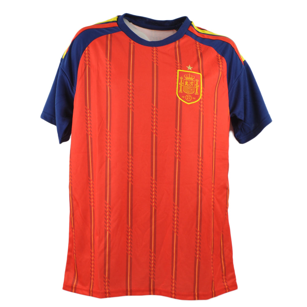 Sport Best Fashion Spain Espana Short Sleeve Red Round Neck Soccer Jersey