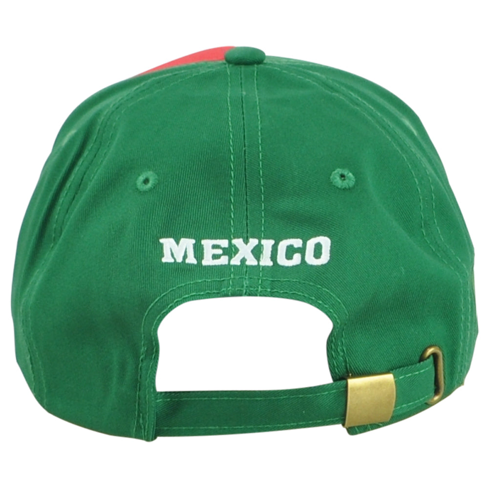 Mexico Country Soccer Futbol Shield Curved Bill Adjustable KV Sports Hat Cap