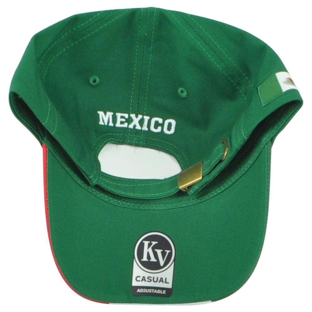 Mexico Country Soccer Futbol Shield Curved Bill Adjustable KV Sports Hat Cap