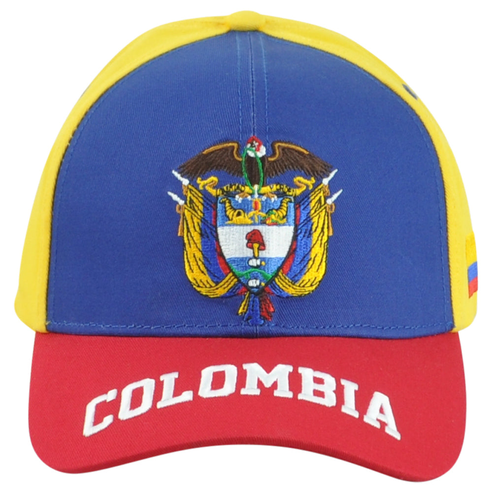Colombia Country Soccer Futbol Yellow Blue Red Adjustable KV Sports Hat Cap