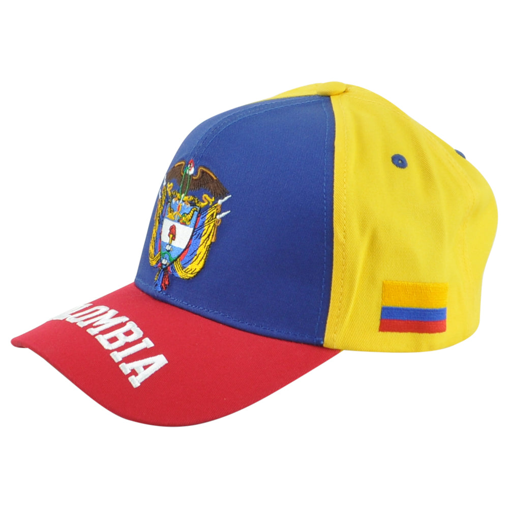Colombia Country Soccer Futbol Yellow Blue Red Adjustable KV Sports Hat Cap