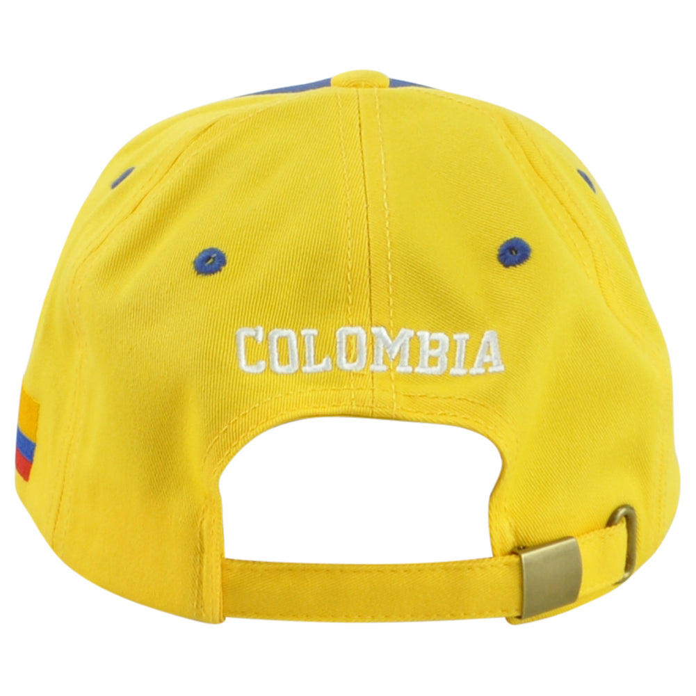 Colombia Country Soccer Futbol Yellow Blue Red Adjustable KV Sports Hat Cap
