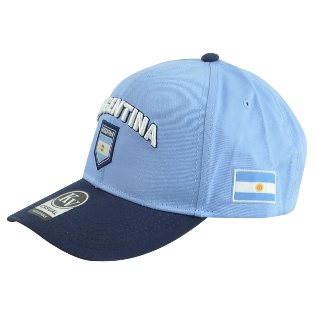 Argentina AFA Country Soccer Futbol Curved Bill Adjustable KV Sports Hat Cap