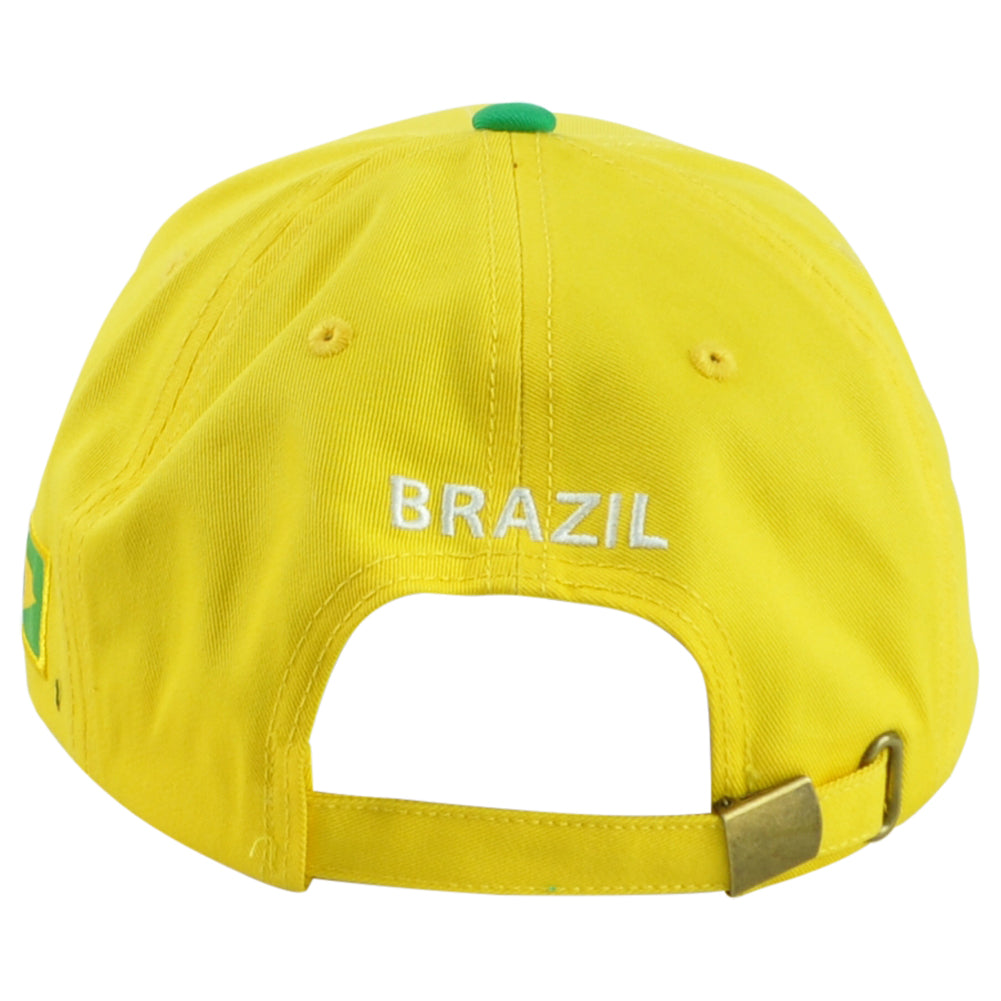 Brazil Brasil Country Soccer Futbol Green Yellow Adjustable KV Sports Hat Cap