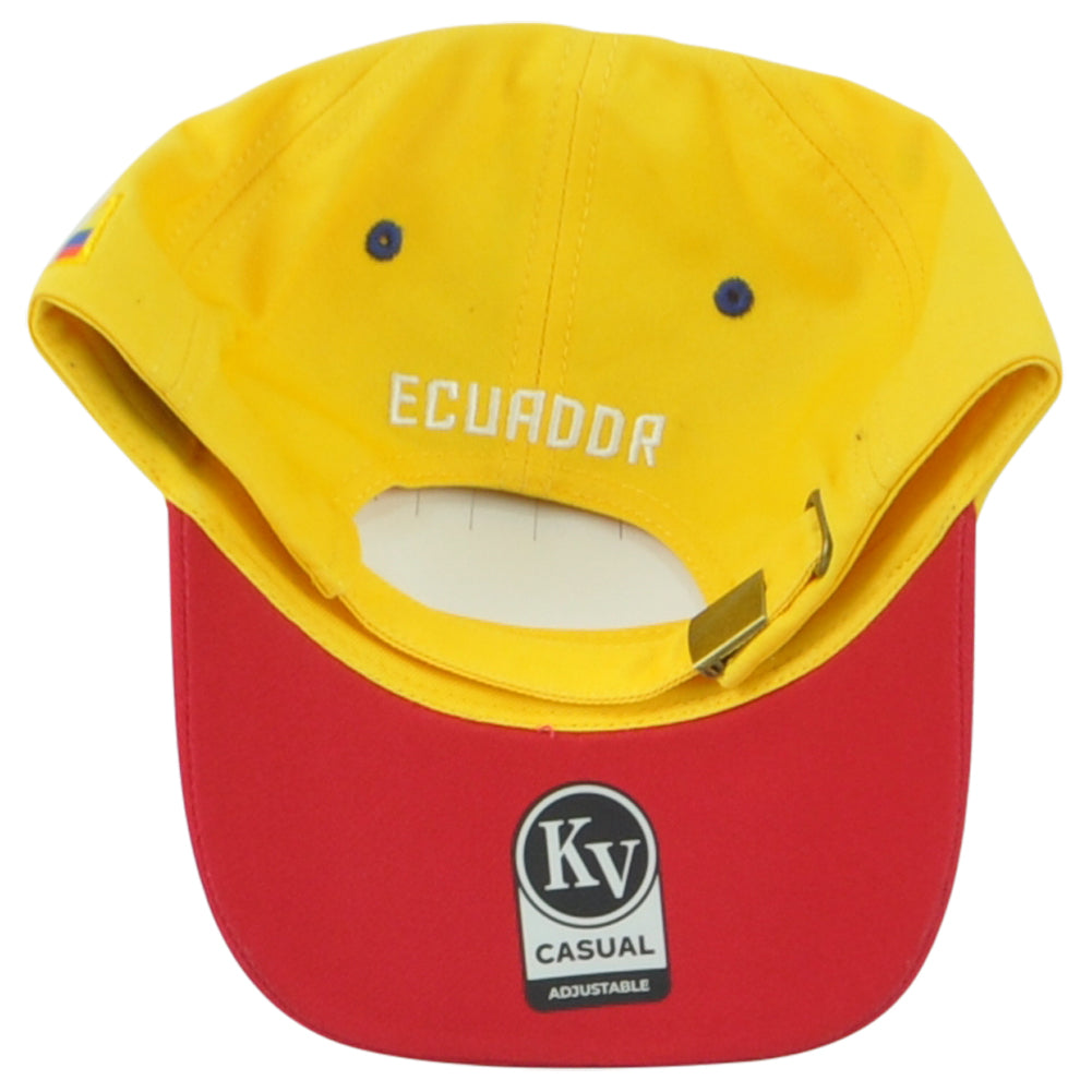 Ecuador Country Soccer Futbol Yellow Blue Red Adjustable KV Sports Hat Cap