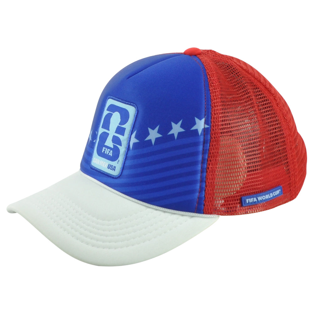 2026 FIFA World Cup Foam Trucker Cord CAN MEX USA Red White Blue NWT Hat Cap