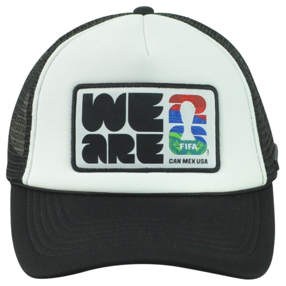 2026 FIFA World Cup Foam Trucker Cord We Are 26 CAN MEX USA White Black Hat Cap