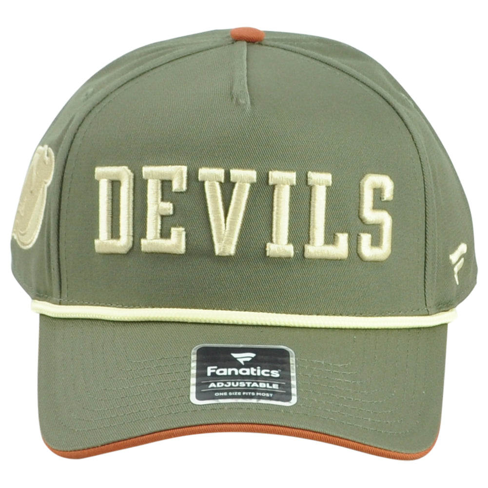 NHL Fanatics New Jersey Devils Green Earth Tone Cord Adults Adjustable Hat Cap