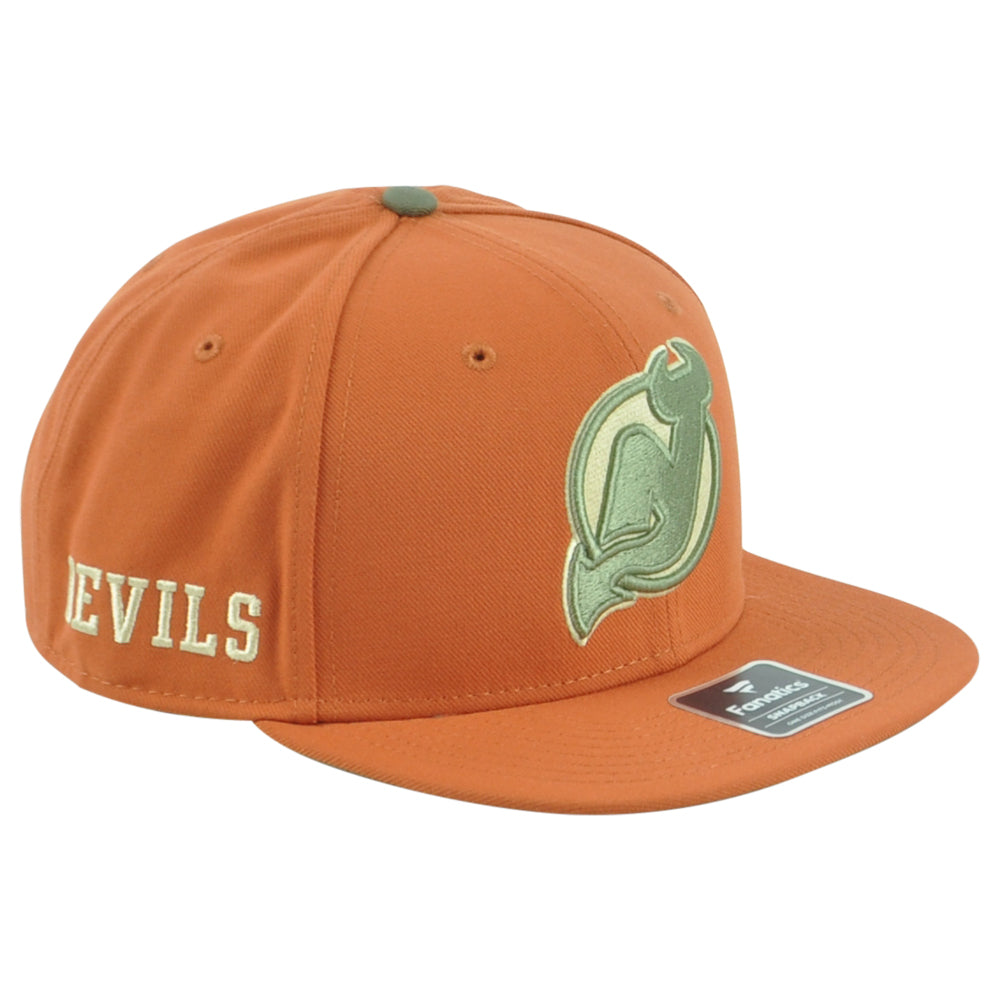 NHL Fanatics New Jersey Devils Orange Earth Tone Adults Men Adjustable Hat Cap