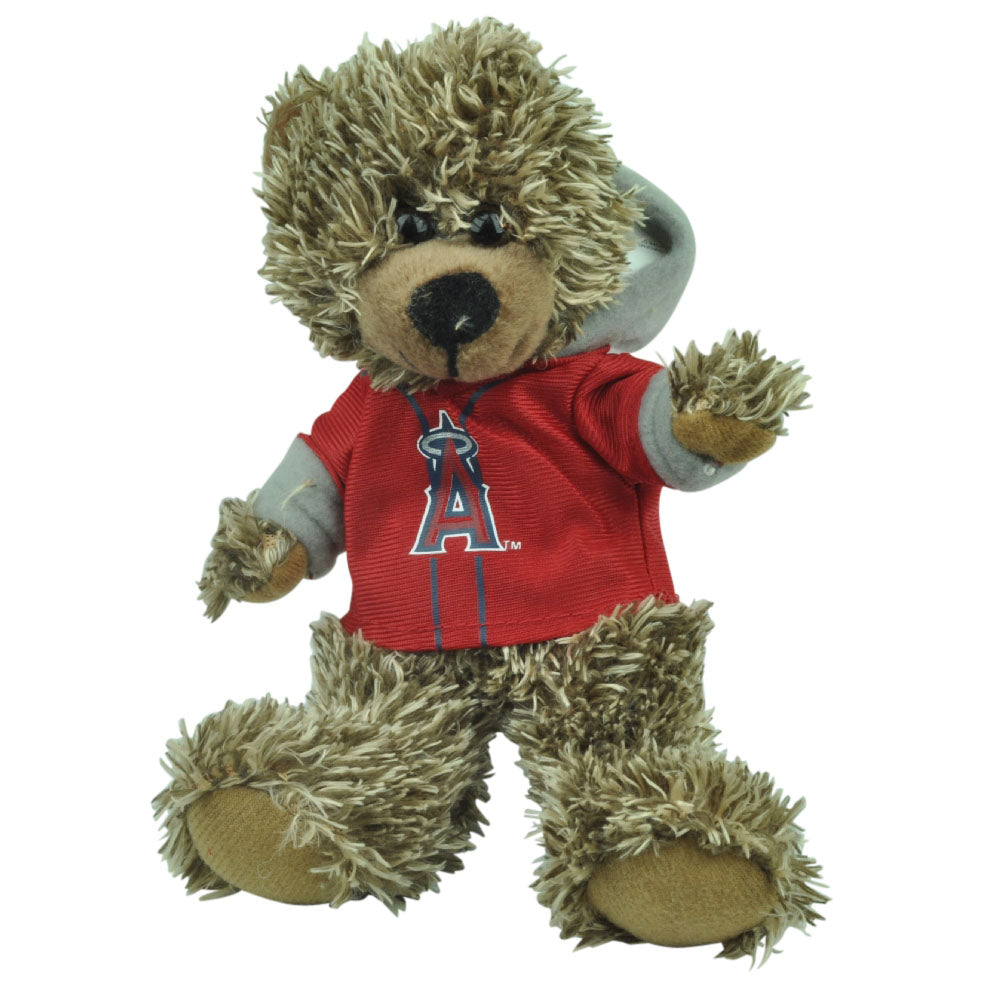 MLB Los Angeles Angels Red Hoodie Stuffed Plush Mini Teddy Bear 9" Brown
