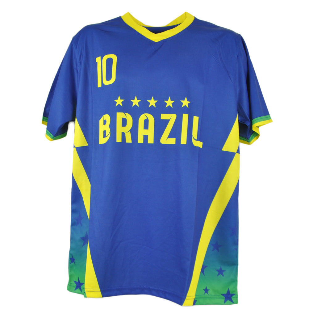 Sports Best Fashion Brazil Brasil #10 Royal Country Soccer Futbol Jersey