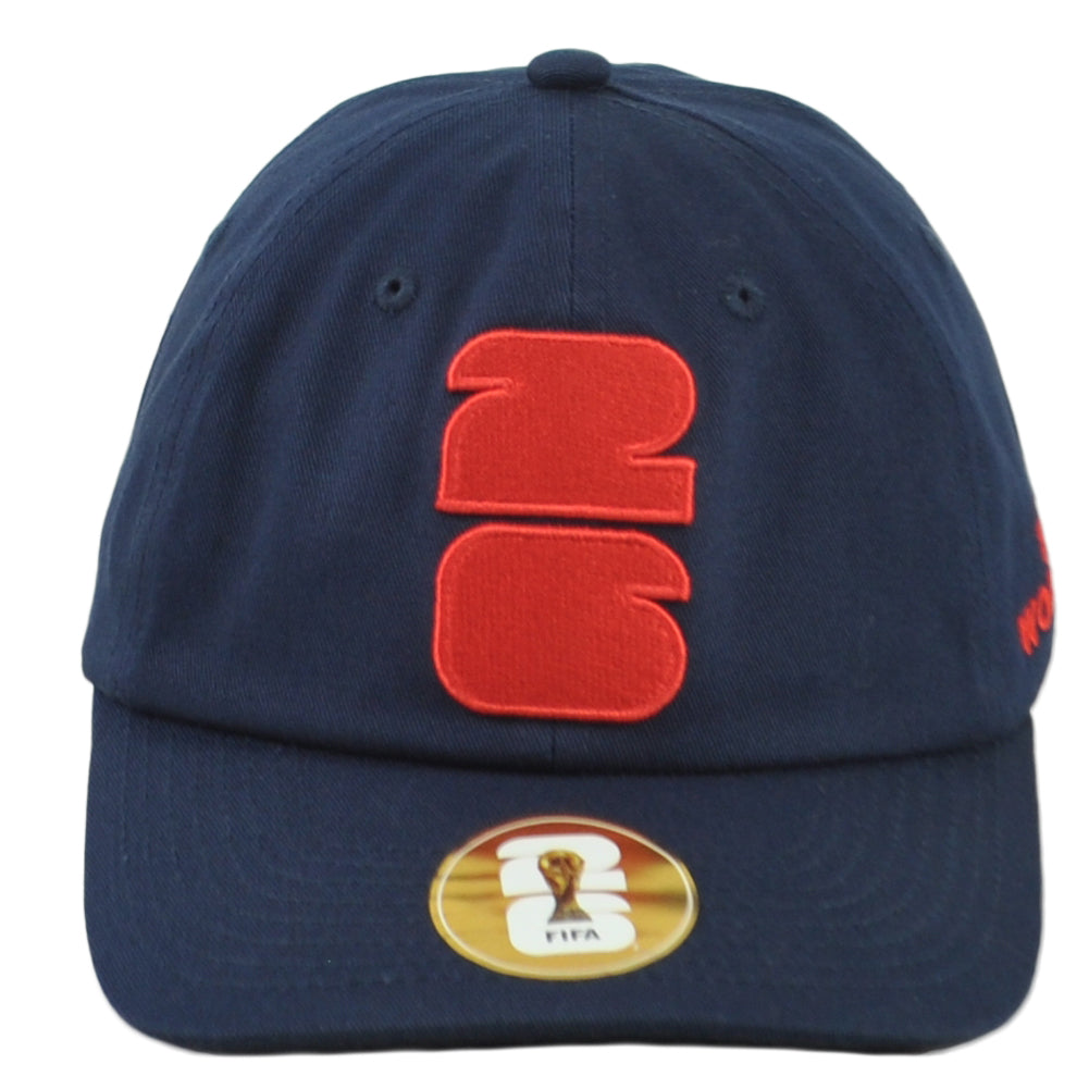 2026 FIFA World Cup Blue Relaxed Adults Sun Buckle Curved Bill Soccer Hat Cap