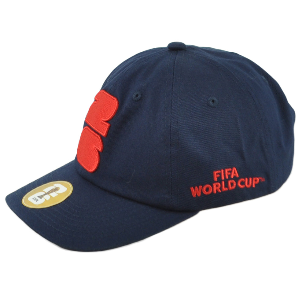 2026 FIFA World Cup Blue Relaxed Adults Sun Buckle Curved Bill Soccer Hat Cap
